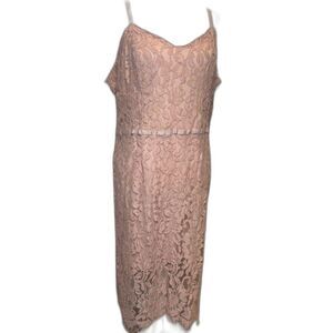 Simply Styled Floral Lace Pink Slip Maxi Dress Womens Stylish Fashion